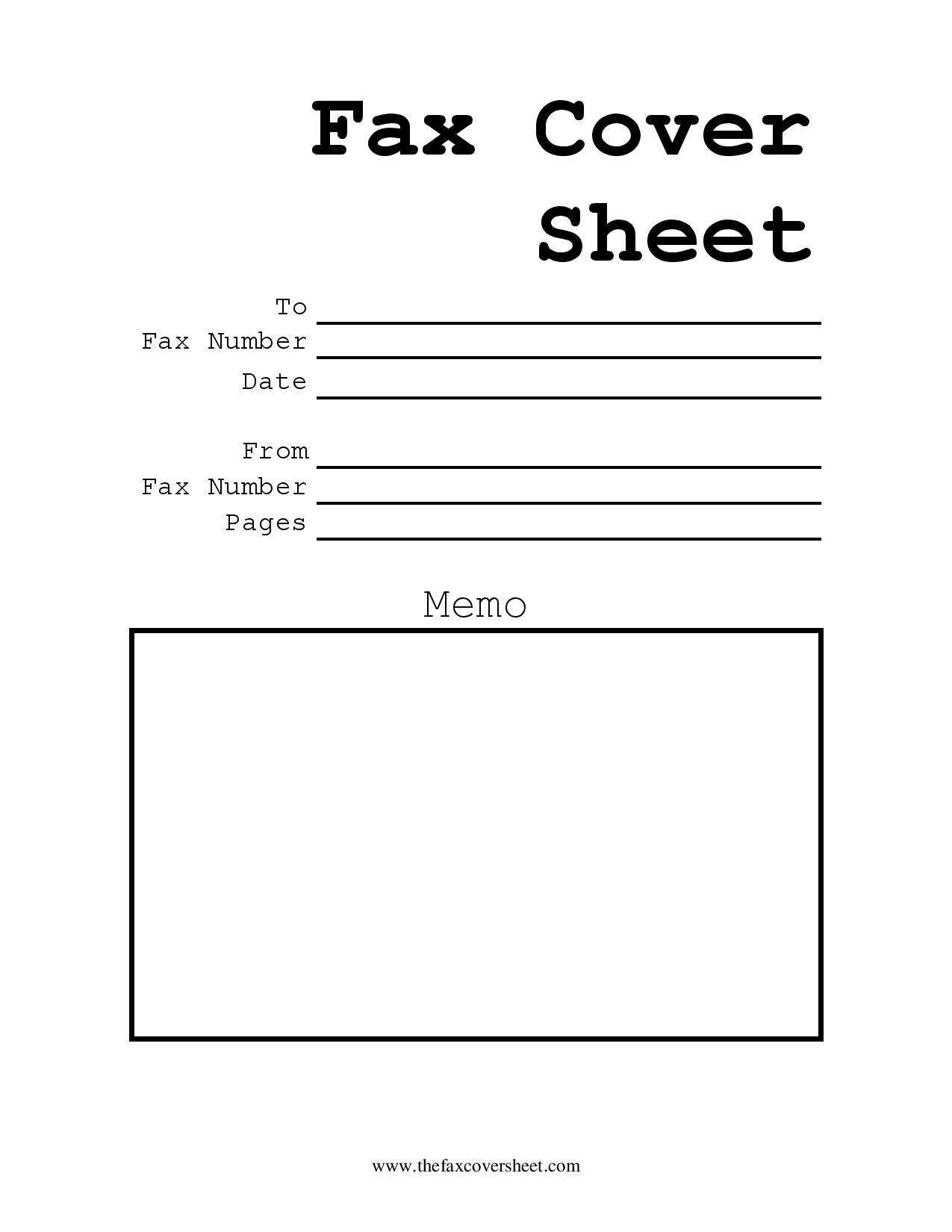 Professional Fax Cover Sheet Template Printable PDF